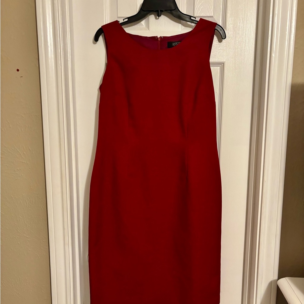 Kasper Classic Red Midi Dress